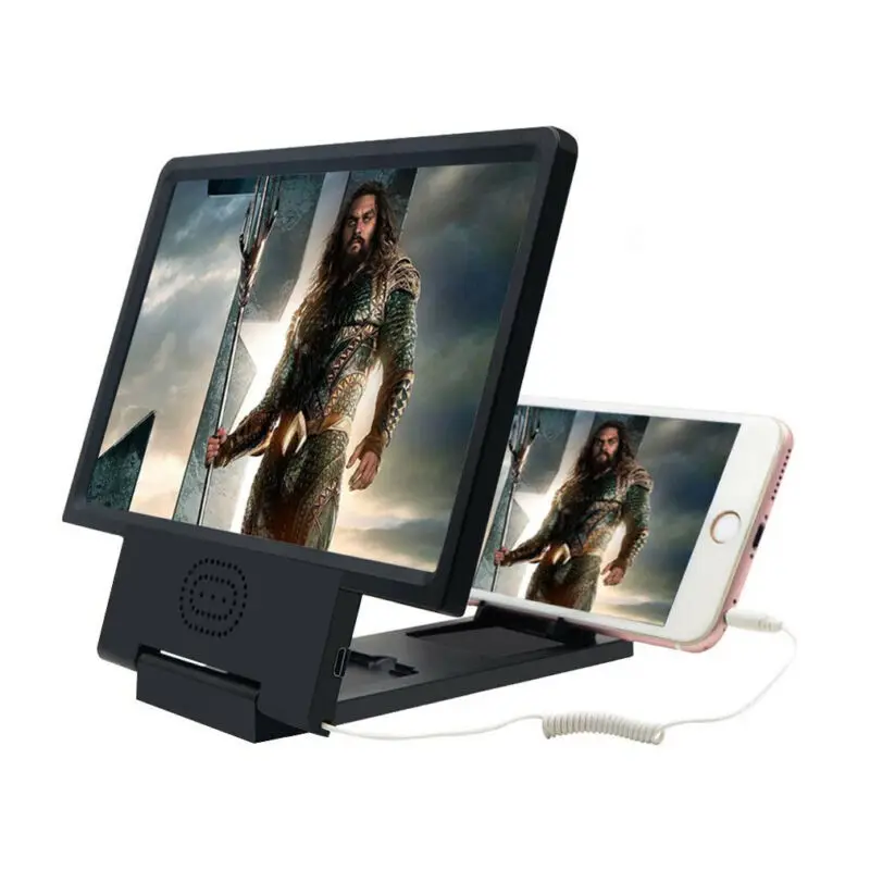Универсальный 8 12 дюймов мобильный увеличитель для экрана телефона 3D HD видео усилитель смартфон Стенд