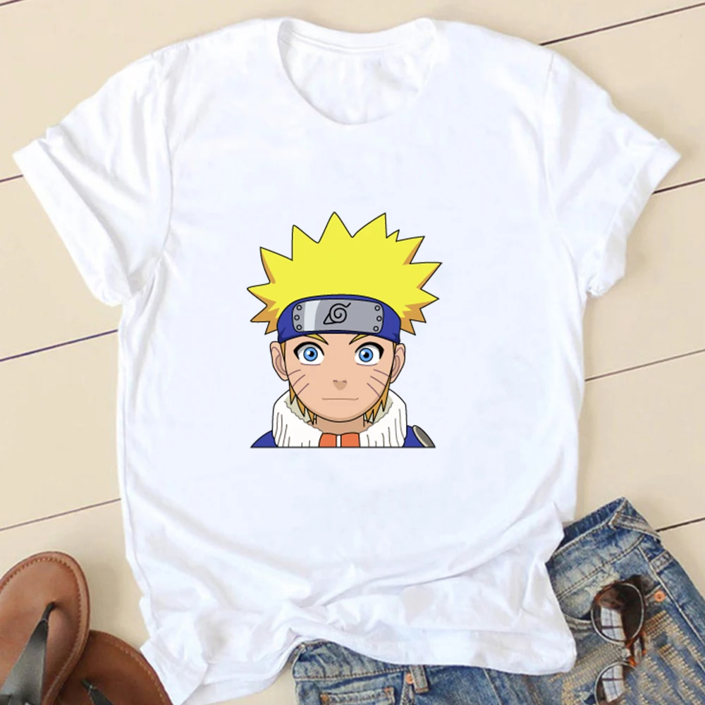

Naruto Women T-shirt Uchiha Sasuke Uzumaki Anime Kawaii T Shirt Cute Short Sleeve Harajuku Kawaii Aesthetic Clothes Dropshipping
