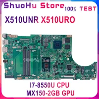 kefu x510unr motherboard for asus x510uro s5100ur s5100u x510uq laptop motherboard tested original i7 8550u mx150 2gb