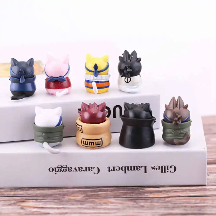 8 шт./комплект детские фигурки кошек из аниме Наруто | Игрушки и хобби