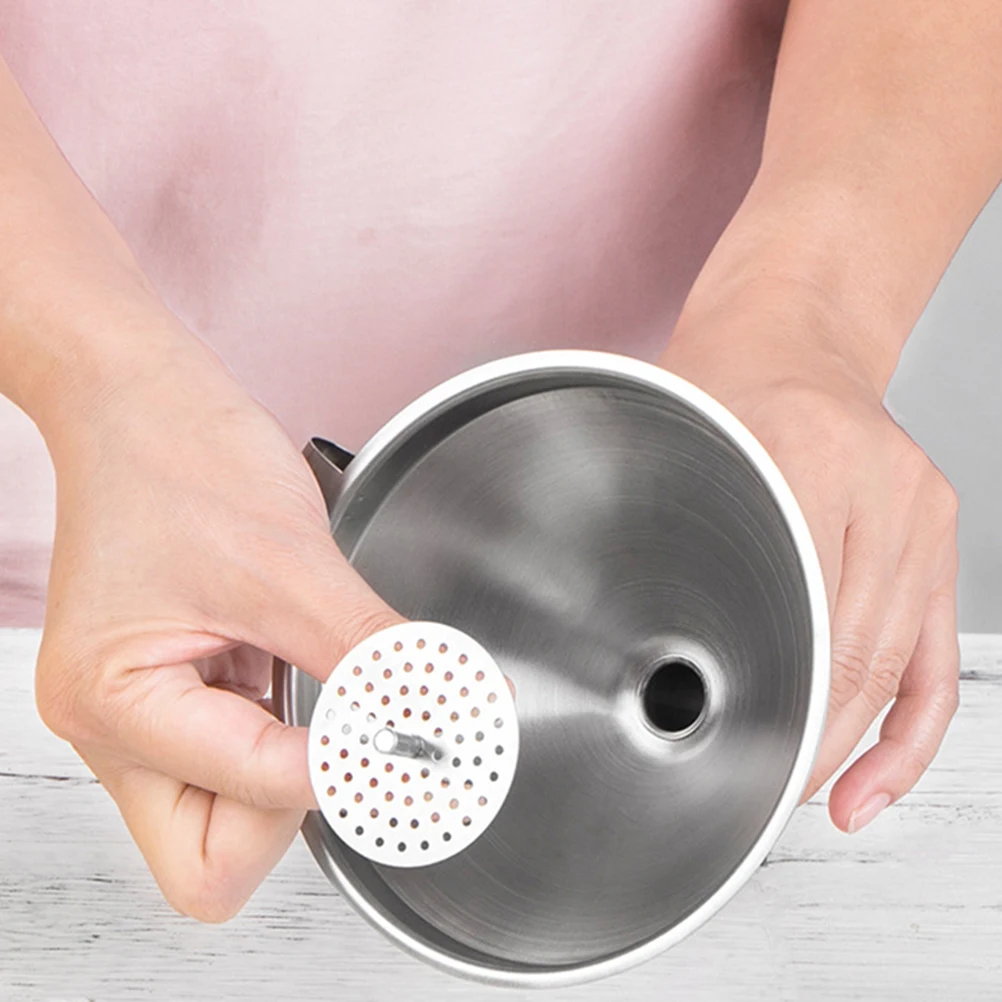 10.5cm Strainer Filtering Funnel Stainless Steel Wall-mounted No Magnetic Thickening Oil Silver | Дом и сад