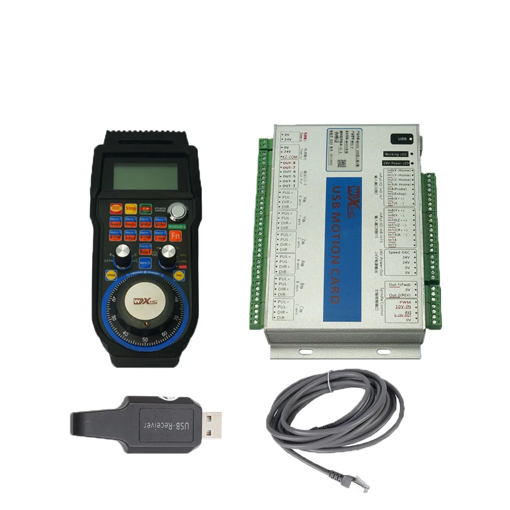 

Mach3 Controller Kit XHC 2MHz Ethernet Breakout Board 3 4 6 Axis Motion Control Card With MPG Wireless Pendant Handwheel WHB04B