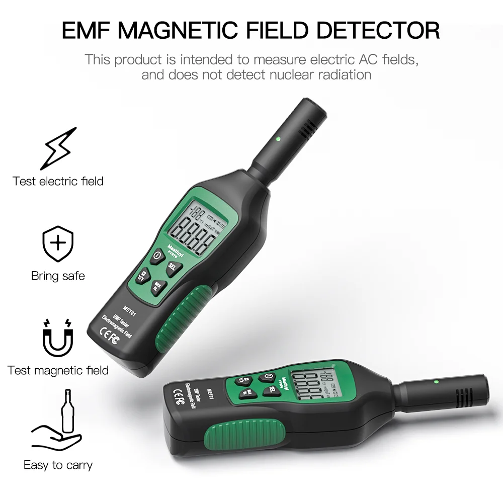 

MastFuyi Electromagnetic Field Radiation Detector Tester EMF Meter Handheld Portable Counter Emission Dosimeter Computer