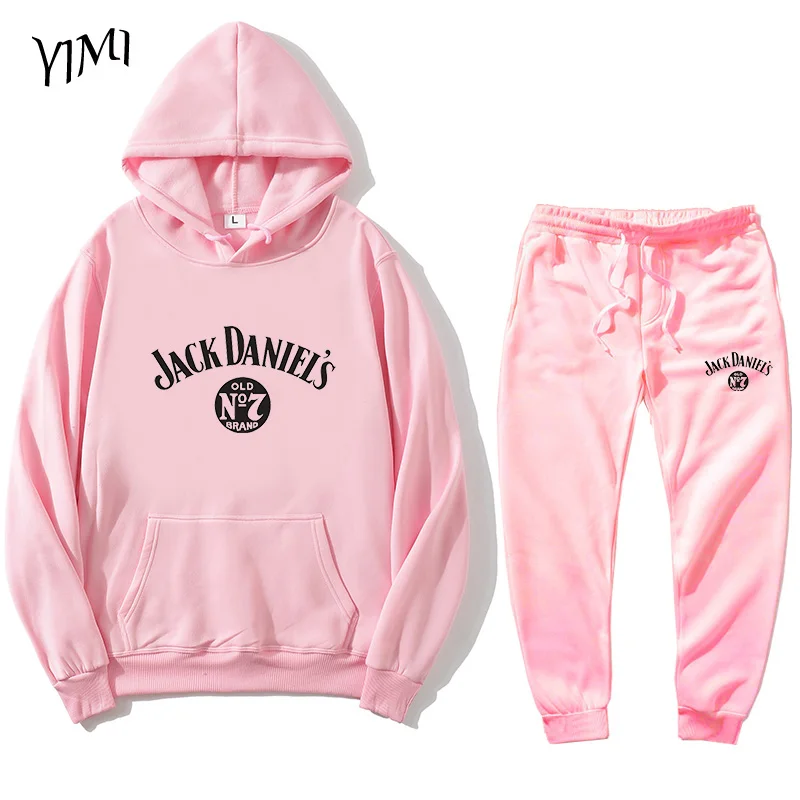 

2021 autumn and winter men's and women's sportswear plus cotton suit 2-piece hoodie sweatshirt and pants suit