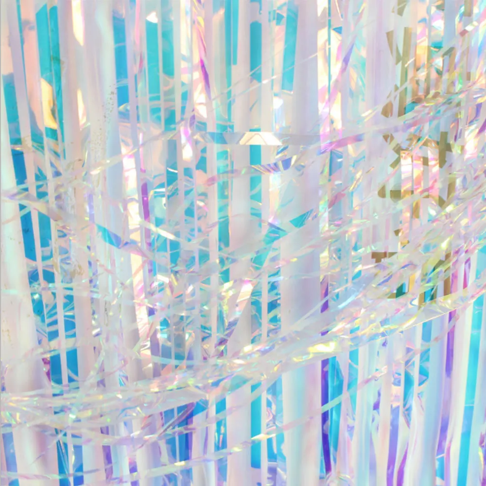 Прозрачная красочная ирисовая занавеска для свадьбы дождевая свадебной комнаты