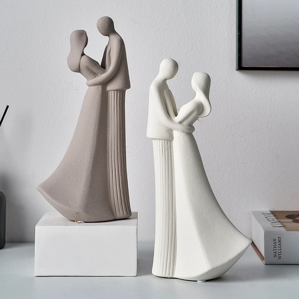 Абстрактная Статуэтка для пар керамическая фигурка скульптура скандинавский