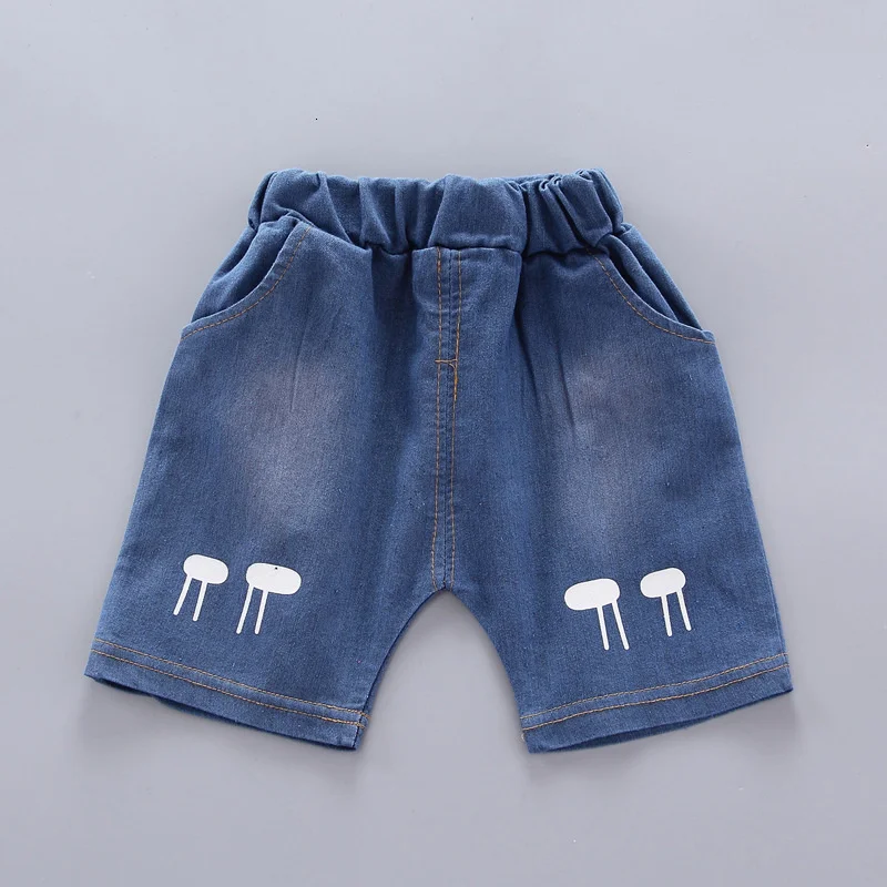 Children Cotton Out Clothes Summer Baby Boy Cartoon Printed T Shirt Denim Shorts 2Pcs/sets Infant Kid Fashion Toddler Tracksuits | Детская