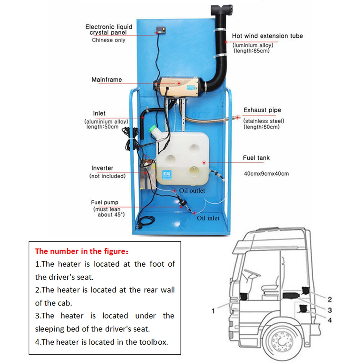 12V 8000W дизелей автомобильного обогревателя на одно отверстие 8KW для грузовых