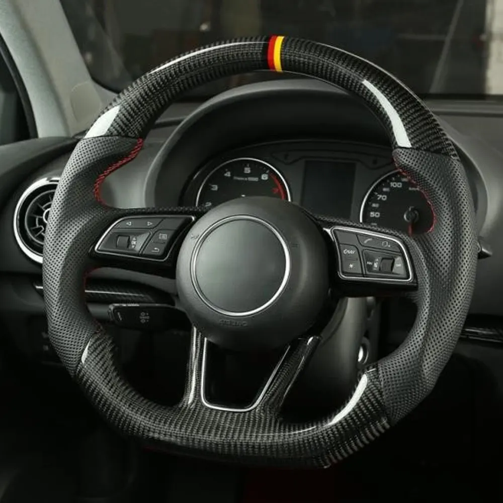 

Carbon Fiber with Airbags LED Race Digital Display Steering Wheel For AUDI A3 A4L A5 Q5 A6L A7 S3 A8 S4 Q2 Q3 Q7 TT RS3 RS4 RS5