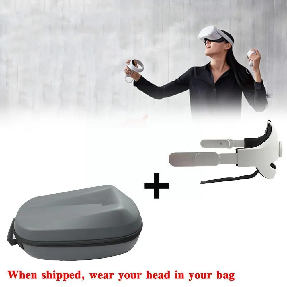 

2in1 Set For Oculus Quest 2 Pu Storage Bag Elite Strap For Enhanced Support And Comfort In Vr Hard Carrying Acces O5o6