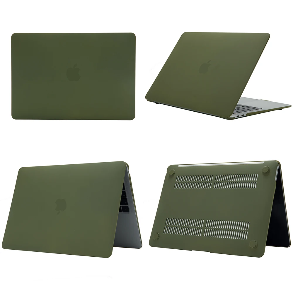 Avocado Green Матовый чехол для ноутбука Apple MacBook Air Pro retina 11 12 13 15 для mac book New Pro 13,3 15,4 дюймов A1706 A1932+ чехол для клавиатуры - Цвет: Avocado Green