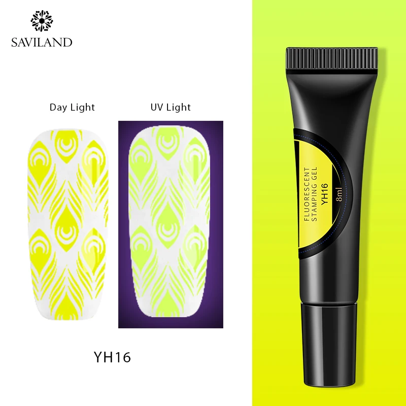 SAVILAND Гель-лак для стемпинга ногтей UV/светодиодный Гель-лак для ногтей Hybrid DIY живопись Гель-лак для пластина для стемпинга для нейл-арта - Цвет: YH16