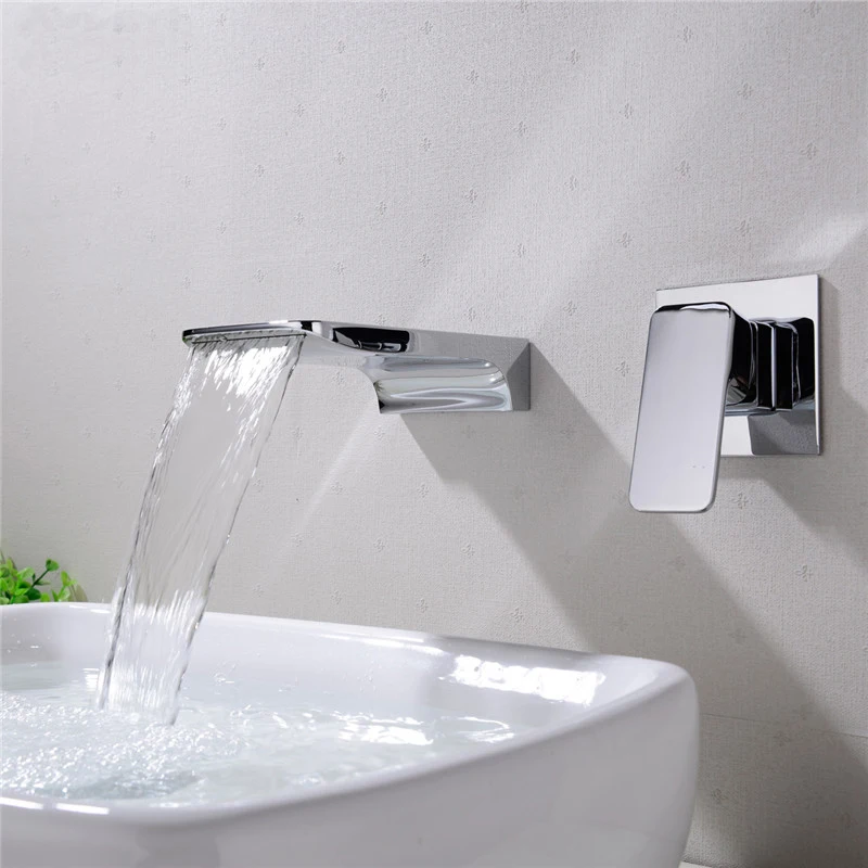Bain Wall Preta Pia Para De Parede водная Раковина Черный Banheiro Robinet водопад Grifo Lavabo кран Torneira