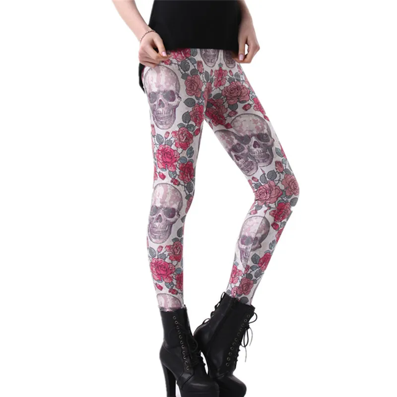 Женские блестящие леггинсы DOUBCHOW с эластичным поясом и 3D-принтом Галактики Синие