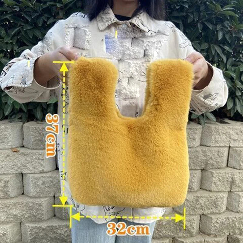 Осенне-зимняя новая модная милая сумка из кроличьего меха Женская плюшевая