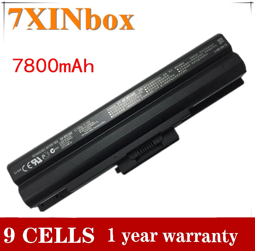 7XINbox 9-cell 7800mAh VGP-BPS13B/Q Аккумулятор для Sony VGP-BPL13 VGP-BPS13/B VGP-BPS13A/B VGP-BPS13B BPS21A | Компьютеры и