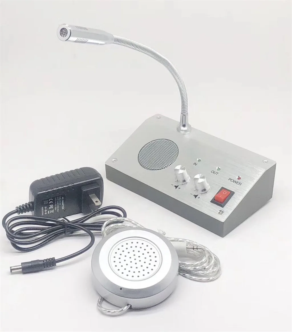 Двухсторонняя рация для разговора через окно со стеклянным счетчиком интерком