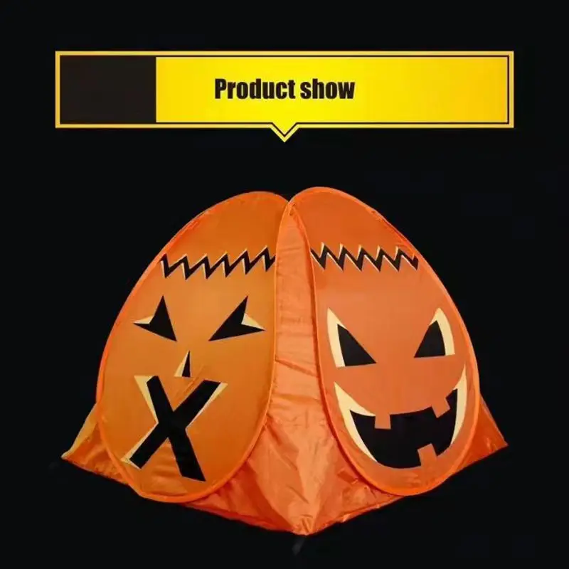 Игровая палатка с лицом тыквы на Хэллоуин детская складная интерактивная
