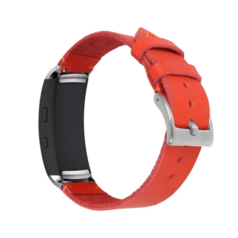 Кожаный ремешок для наручных часов 2 в 1 браслет Samsung Gear Fit2 Pro Защитная пленка