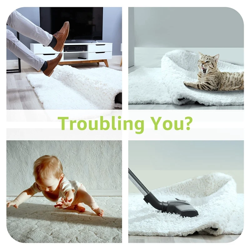 

16Pcs Carpet Gripper Double-Sided Anti-Curling Non-Slip Reusable Carpet Gripper Carpet Floor Mat Tape Non-Slip Sticker