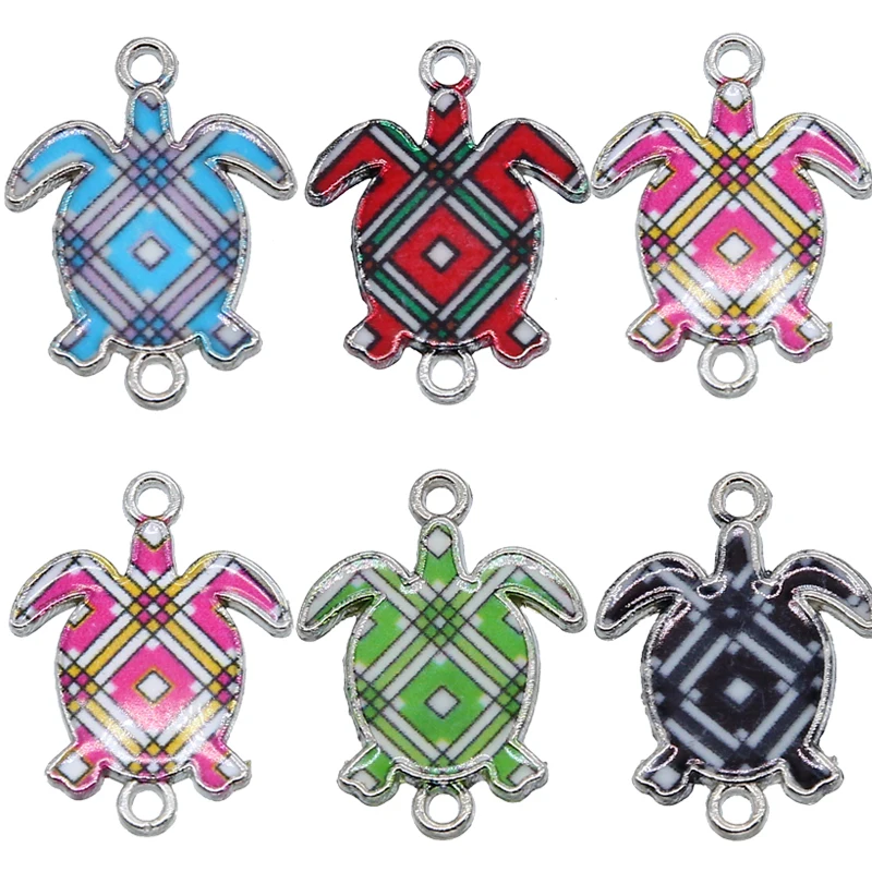 6 шт в богемном стиле морских животных красочные яркие черепаха разъем