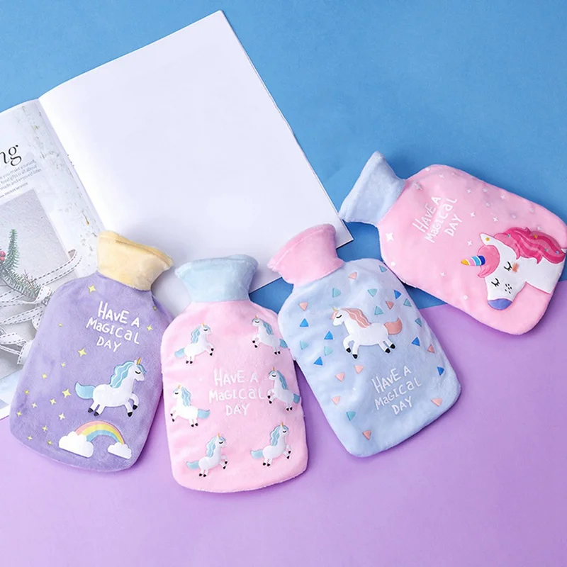 Портативные бутылки для воды с милым мультяшным единорогом теплые мини