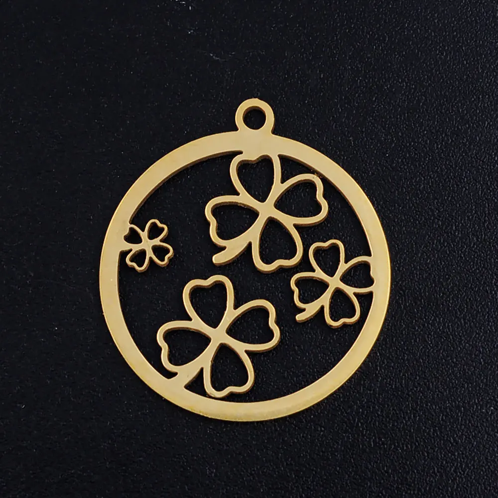 5 шт./лот Изящный цветок ювелирные изделия из нержавеющей стали подвески сделай