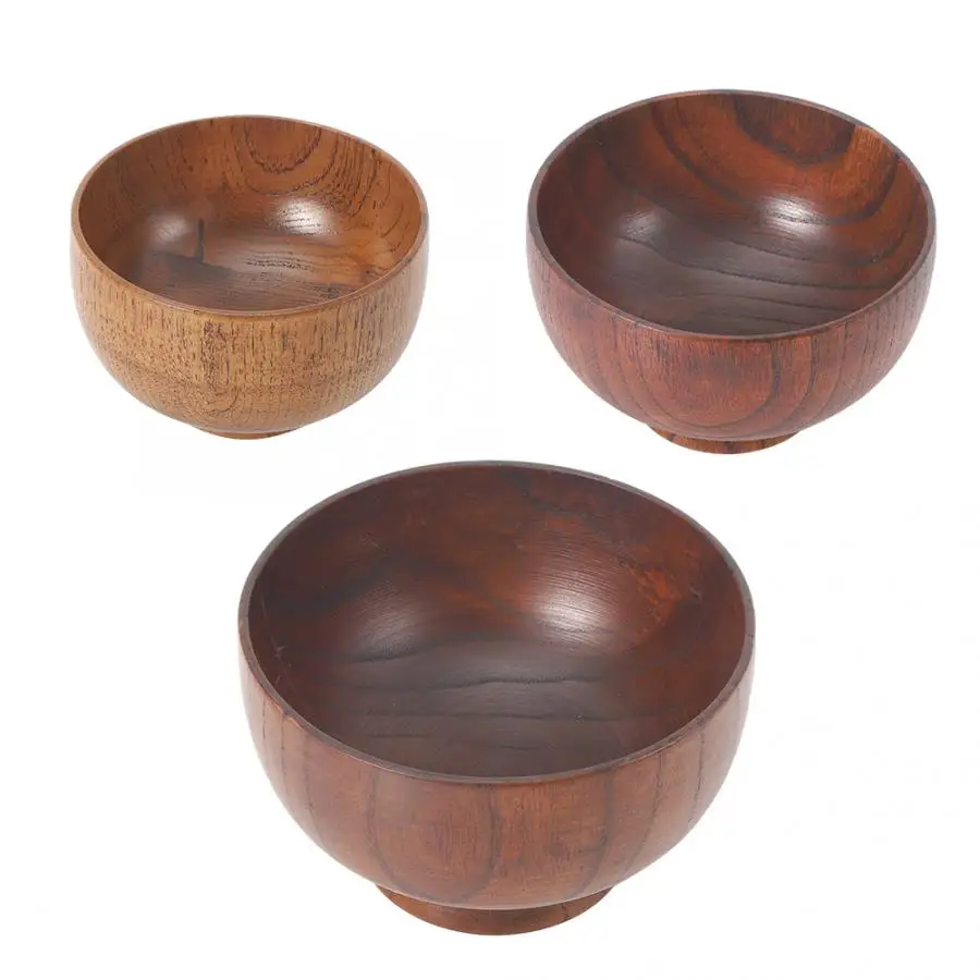 Фруктовый салат лапша рис столовая Деревянная миска кухонная утварь контейнер