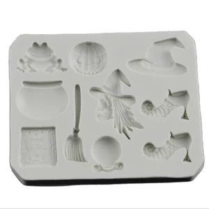 Хэллоуин метла Тыква лягушка ведьма силиконовая помадка мыло 3D форма для торта, капкейков Конфеты Шоколад Украшение инструмент для выпечки D176