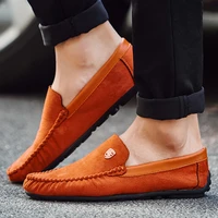 loafers mens shoes suede leather black men shoes fashion mens casual shoes hot sale sepatu slip on summer driving loafers