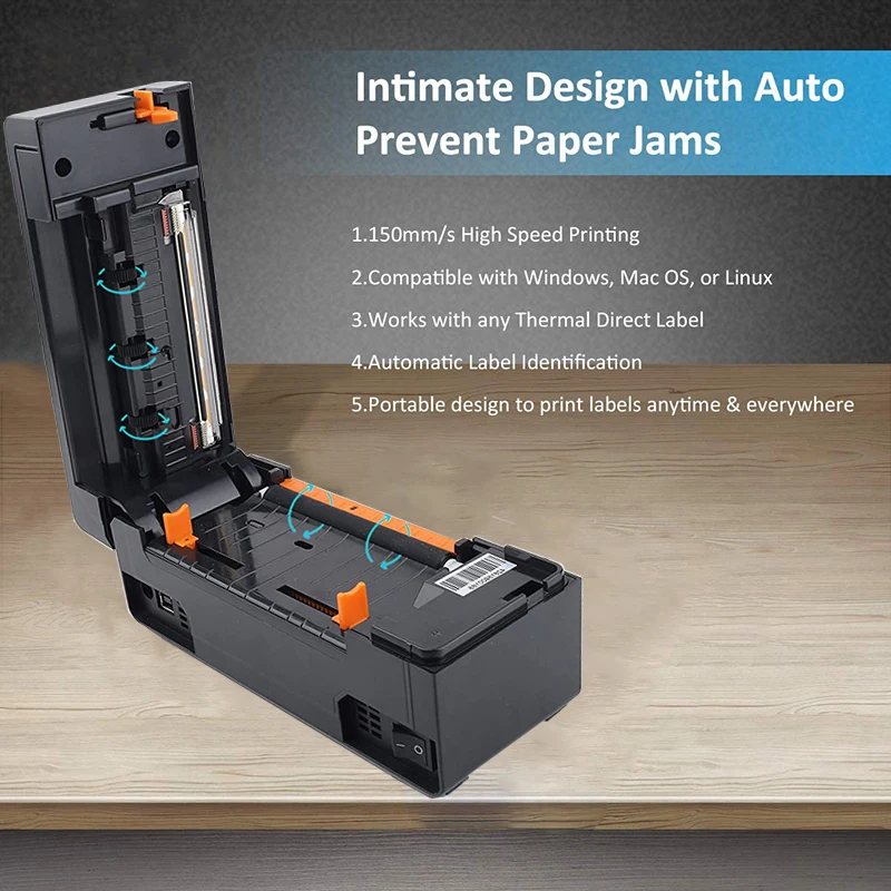 Online Thermische Aufkleber Drucker Bluetooth Verschiffen Label Drucker Mini Tragbare Drahtlose Drucker Für IOS Android MAC Windows Linux