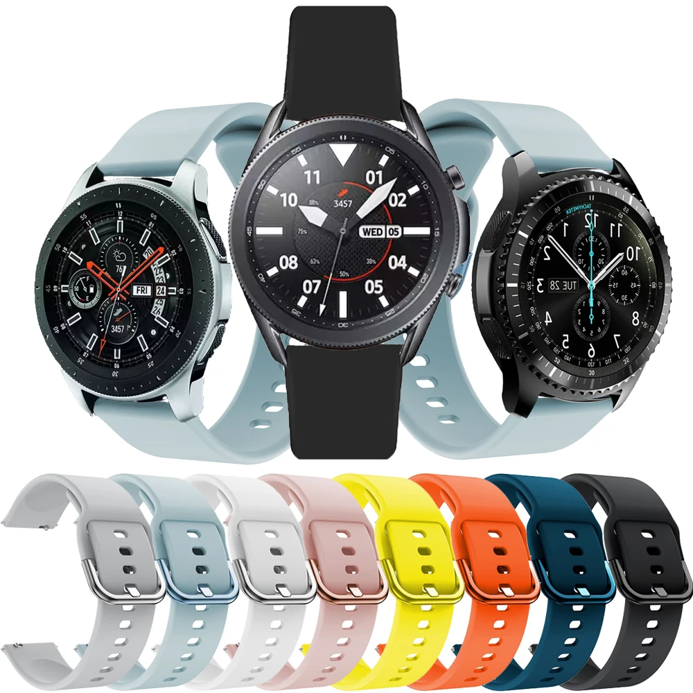 

Strap For Samsung Galaxy Watch 3 45mm/46/Gear S3 Frontier/Classic Silicone Wristband 22mm Watch Bands sport Fashion Accessories