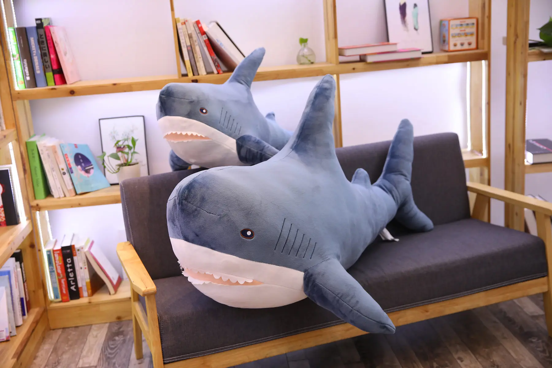 

Shark Plush Toy Pillow Appease Cushion Plush Toys for Children Pink Blue Stuffed Toy 100/140cm Shark Plush Birthday Party Gifts