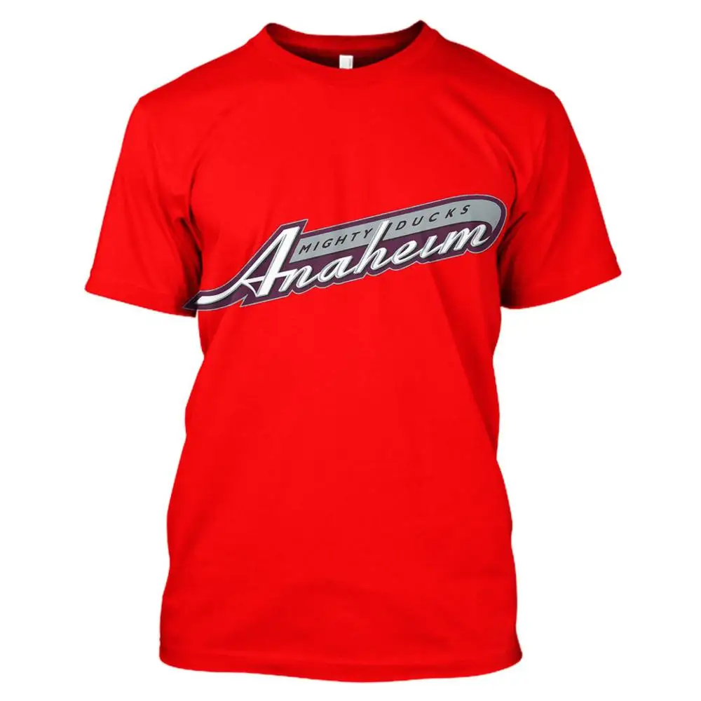 Новое поступление футболка Anaheim Duck Повседневная Уличная с коротким рукавом Camisetas