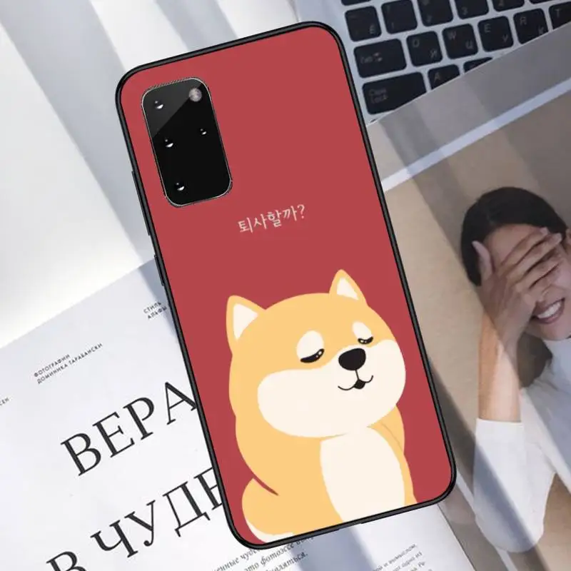 

Japanese cartoon corgi Phone Case For Samsung A40 A31 A50 A51 A71 A20E A20S S8 S9 S10 S20 Plus note 20 ultra