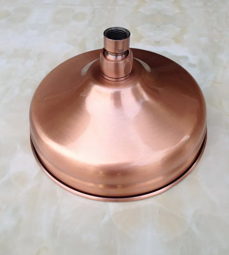 antique red copper round 8 rainfall shower head extension pipe wall arm shower arm bathroom accessory standard 12 nsh100 free global shipping