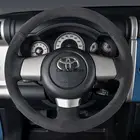 DIY черная замша чехол рулевого колеса автомобиля для Toyota FJ Cruiser автомобильные аксессуары