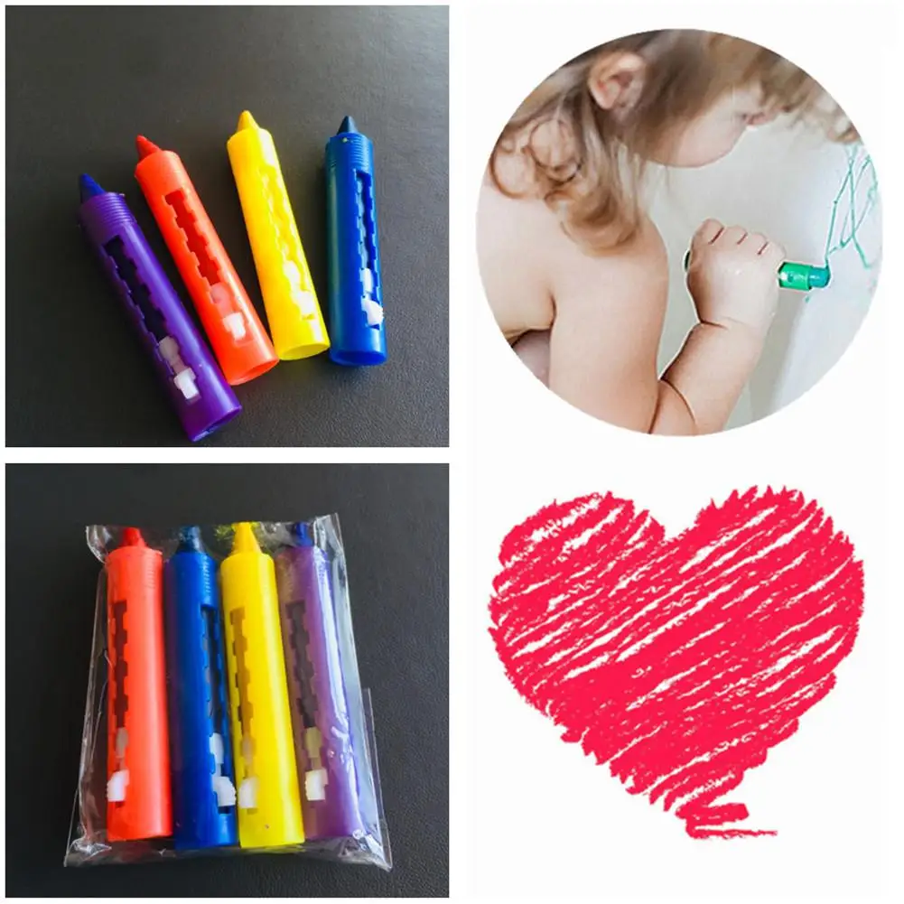

6Pcs/Set Bathroom Crayon Erasable Graffiti Toy Washable Doodle Pen for Baby Kids Bathing Creative Educational Toy Crayons