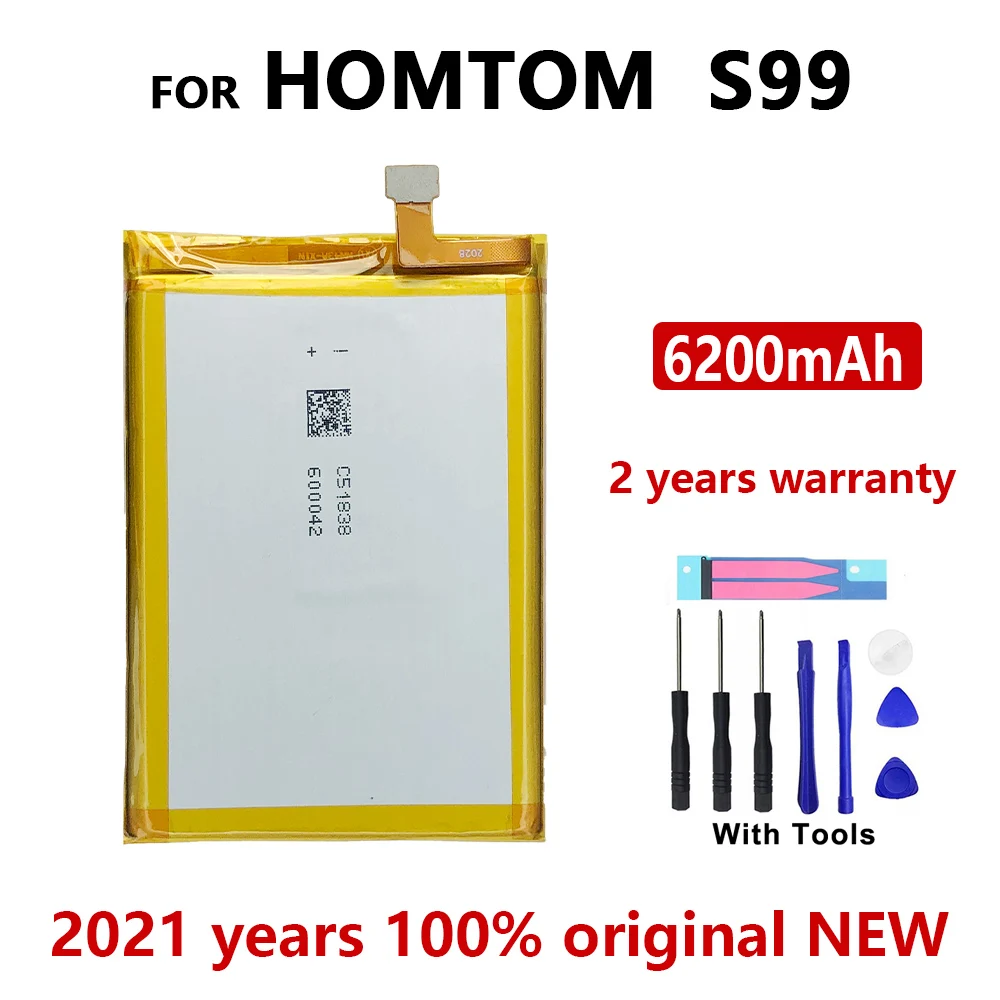 

100% Original 6200mAh S 99 Phone Battery For HOMTOM S99 Phone High Quality Batteries Bateria