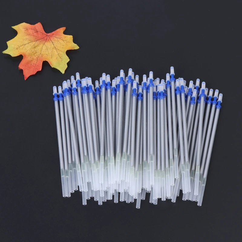 

100pcs Refill Pen Silver Lead Pen Marking Pens for Fabric Leather Shoes X7YF