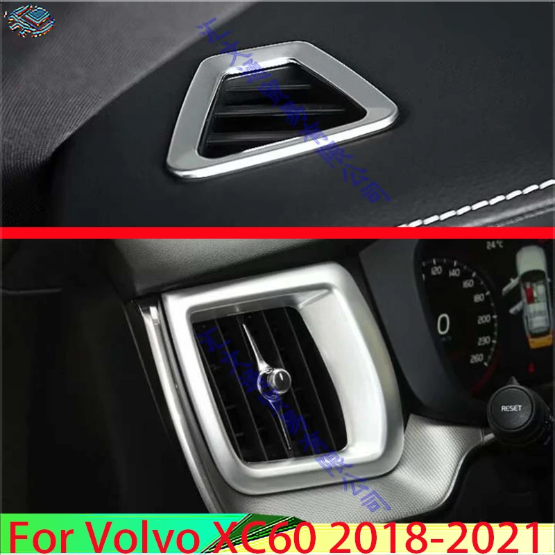 

For Volvo XC60 2018-2021 Car Accessories ABS Chrome Air Vent Outlet Cover Dashboard Trim Bezel Frame Molding Garnish Accent