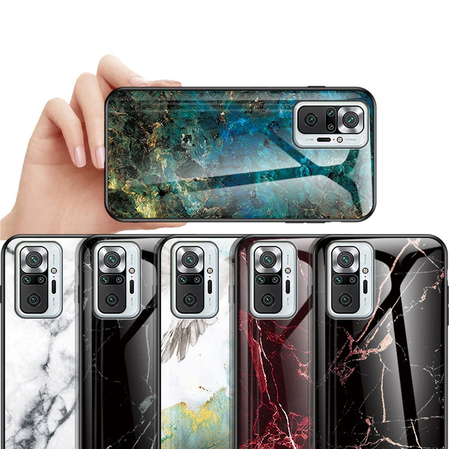 

Redmi Note 10 Pro Max Tempered Glass Case for Xiaomi Redmi Note 10 Pro Luxury Glass Case RedMi Note 10 Pro Max Back Cover