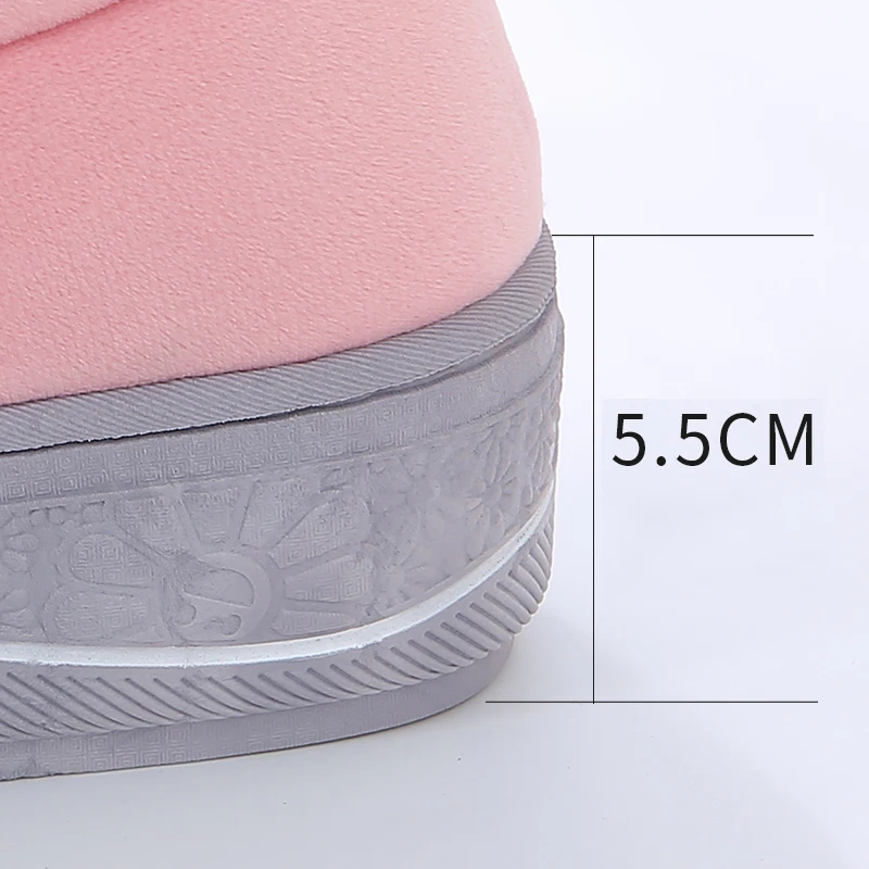 Новинка зимние женские плюшевые тапочки теплые Нескользящие хлопковые на