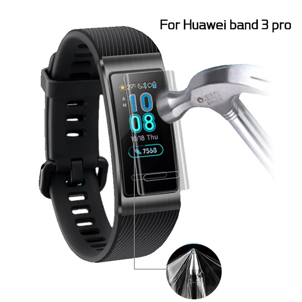 5 шт. ТПУ Взрывозащищенная полноэкранная Защитная пленка для Huawei Band 3/3 Pro экрана