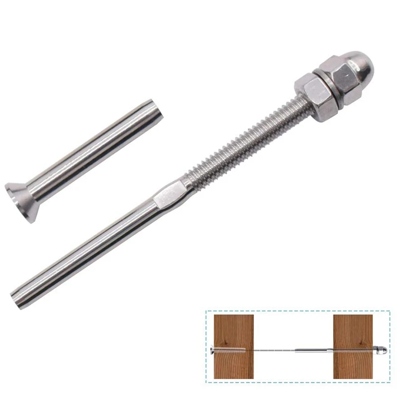 T 316 Кабельные перила комплект резьбовой металлический саморезов и стембола Swage