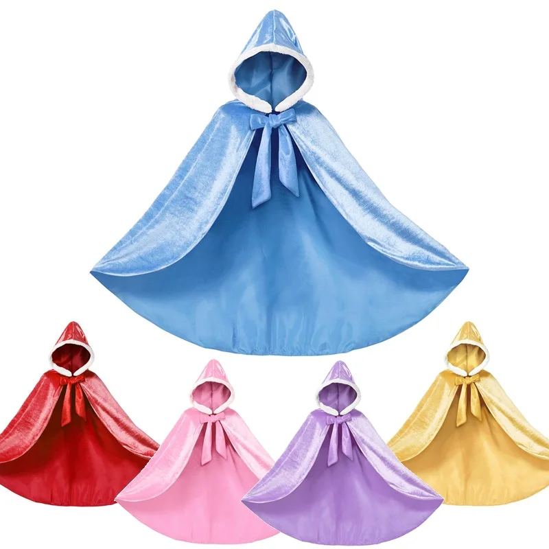 Детская Длинная накидка с капюшоном VOGUEON для девочек маленькая красная шапочка