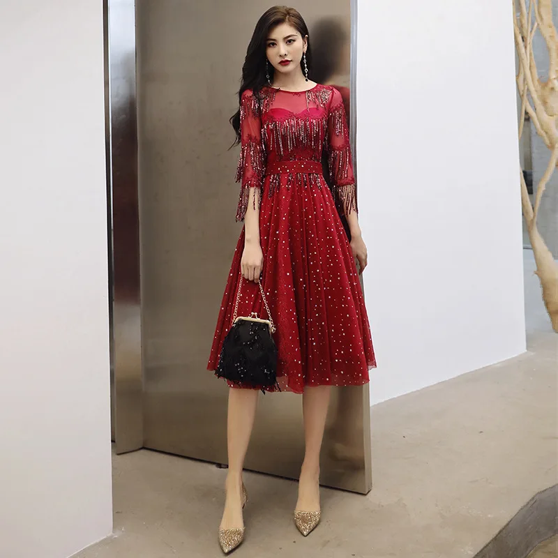 Акция 2020 v образный вырез половина пляжа на бретелях Vestido коктейльное De Festa Gengli