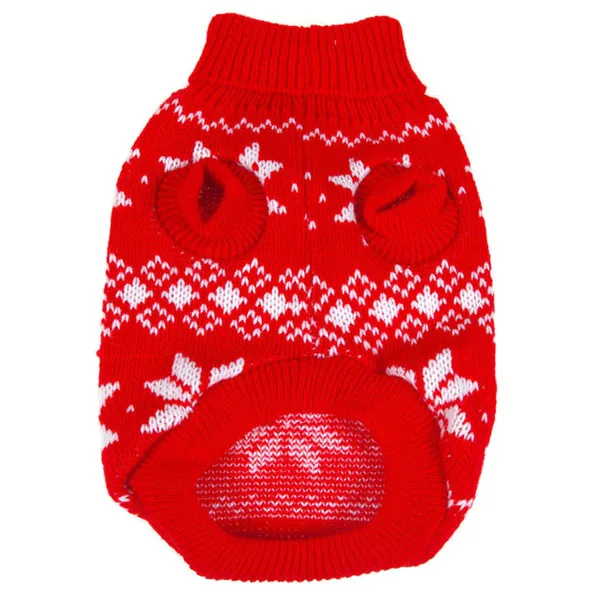 Одежда для домашних животных, модная теплая одежда для собак, вязаный свитер для маленьких собак, рождественский костюм для щенка, снежинки, щенок, вязаное пальто
