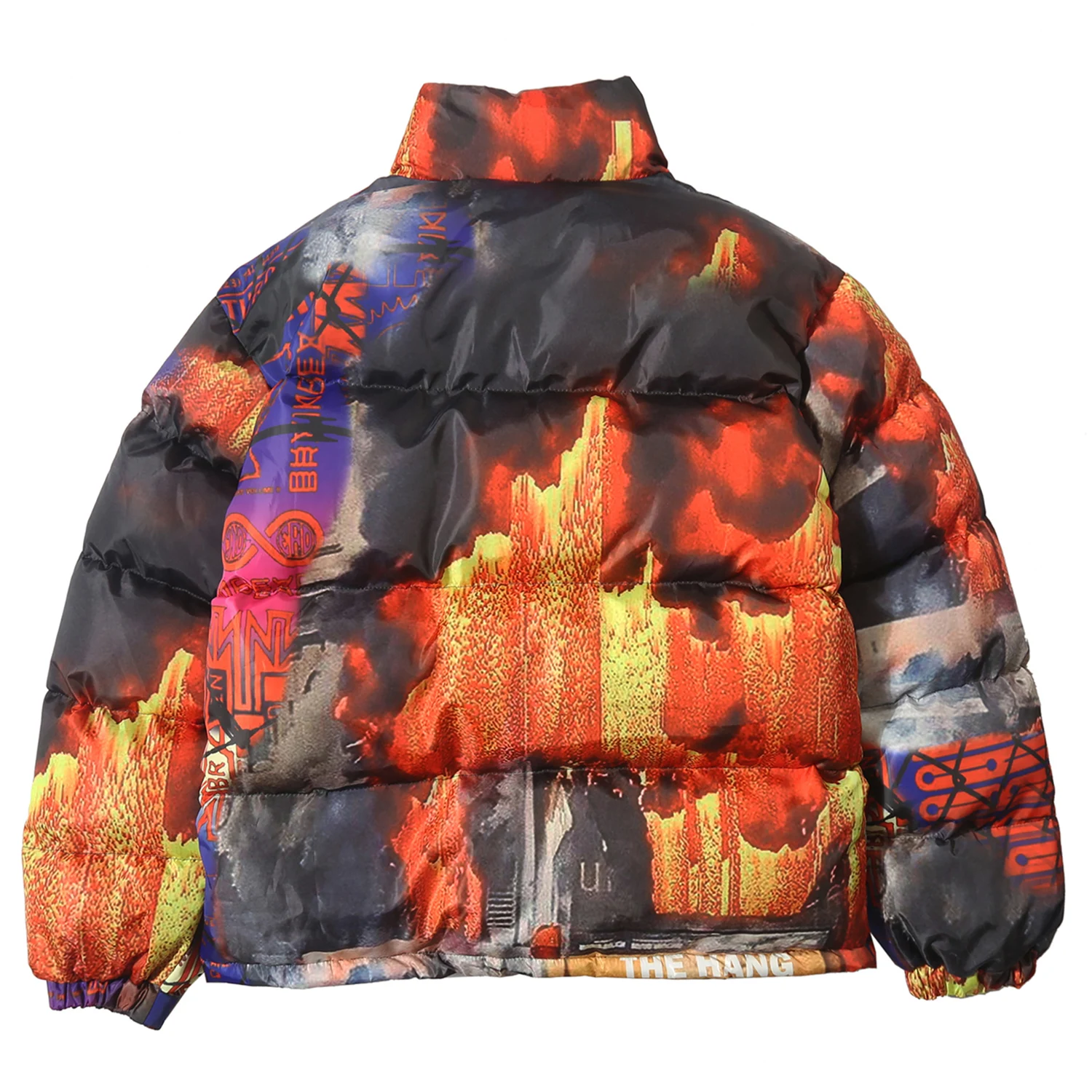 Aelfric Eden хип хоп красочные граффити мужские толстые парки Повседневная Теплая