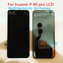 For huawei P 40 pro AMOLED 1200 x 2640 LCD Display P40 Pro LCD Touch Screen Digitizer No frame No fingerprints With black dot
